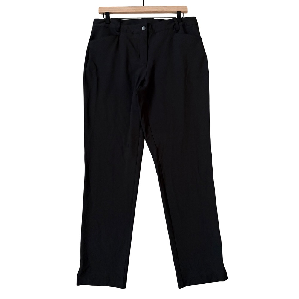 Slazenger Golf Pants 10 Black Straight Leg Athletic Lightweight Stretch Women's